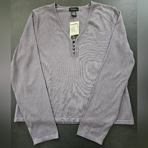 NWT - City Silk - Silk Blend Lavender Top - Size XL